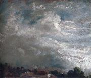 John Constable Cloud study,horizon of trees 27 September 1821 oil painting